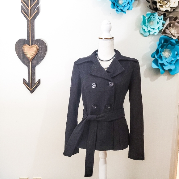 Zara Jackets & Blazers - ZARA BASIC WOOL COAT JACKET DRESSY GREY GRAY BLACK